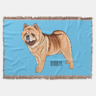illustration av Chow Chow-tecknaden för hund Filt