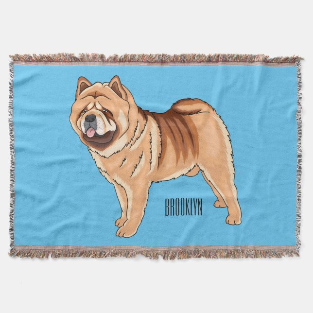 illustration av Chow Chow-tecknaden för hund Filt (Framsidan)