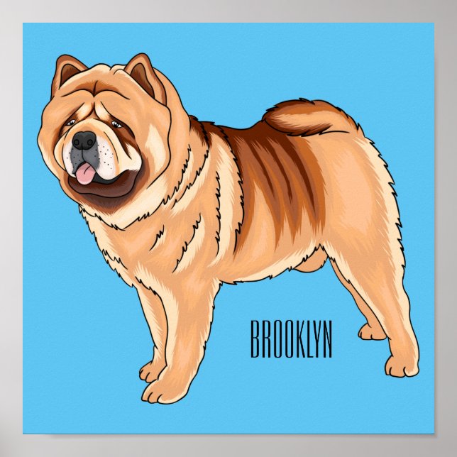 illustration av Chow Chow-tecknaden för hund Poster (Framsidan)