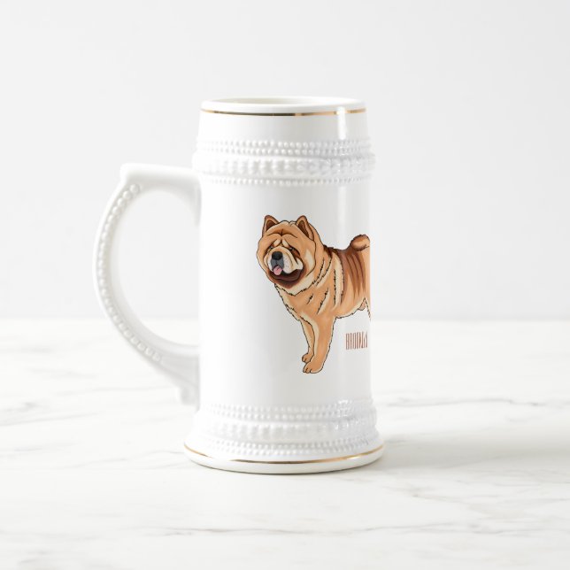 illustration av Chow Chow-tecknaden för hund Sejdel (Vänster)