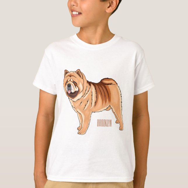 illustration av Chow Chow-tecknaden för hund T Shirt (Framsida)