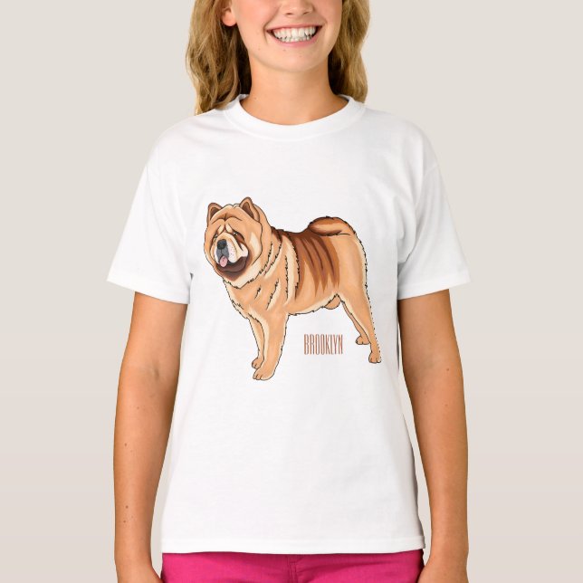 illustration av Chow Chow-tecknaden för hund T Shirt (Framsida)