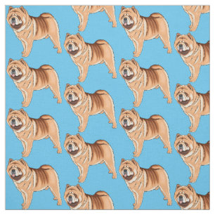 illustration av Chow Chow-tecknaden för hund Tyg