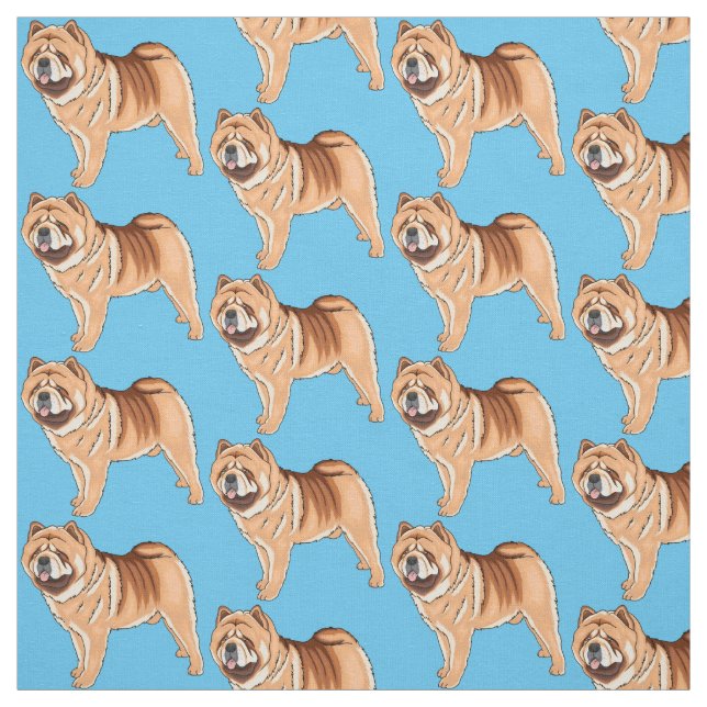 illustration av Chow Chow-tecknaden för hund Tyg (Provkarta)