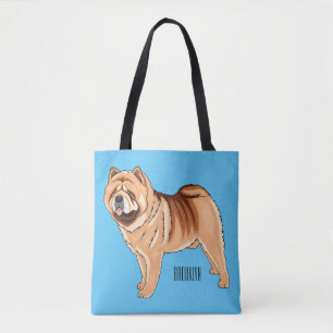 illustration av Chow Chow-tecknaden för hund Tygkasse