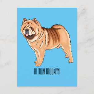 illustration av Chow Chow-tecknaden för hund Vykort