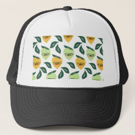 Illustration av Citrus-Tecknaden Lemon och Lime Keps