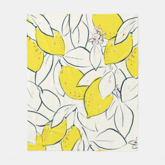 illustration av citrusfrukter av gult hand plockad fleecefilt