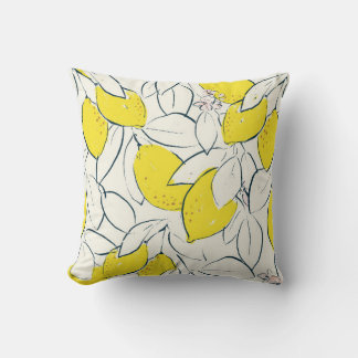 illustration av citrusfrukter av gult hand plockad kudde