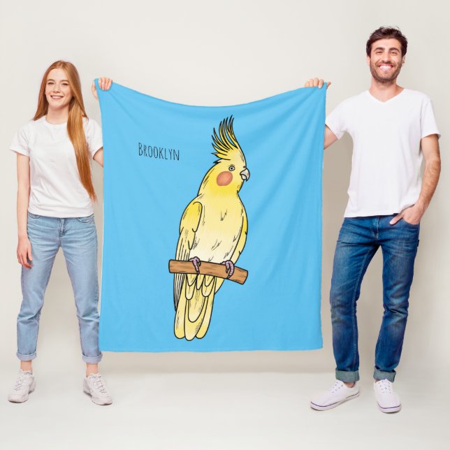 illustration av Cockatiel-fågelns tecknad Fleecefilt (På plats)
