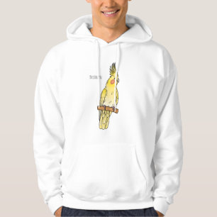 illustration av Cockatiel-fågelns tecknad Hoodie