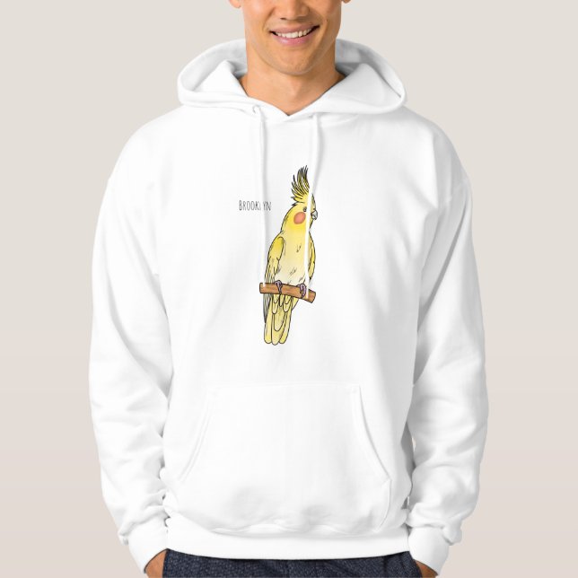 illustration av Cockatiel-fågelns tecknad Hoodie (Framsida)
