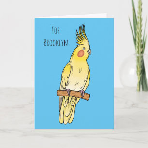illustration av Cockatiel-fågelns tecknad Kort
