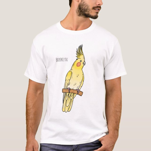 illustration av Cockatiel-fågelns tecknad T Shirt (Framsida)