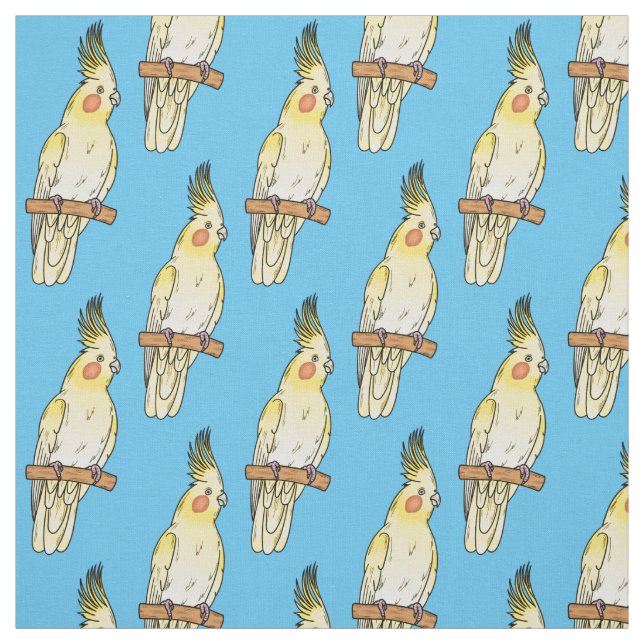 illustration av Cockatiel-fågelns tecknad Tyg (Provkarta)