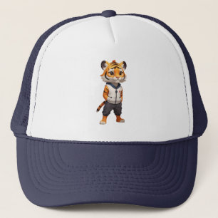 Illustration av coola och felaktig tigerteknik keps