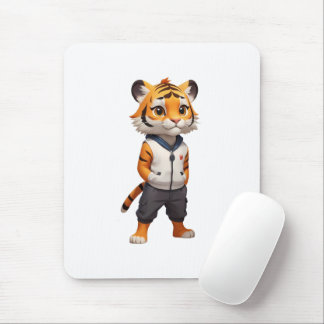 Illustration av coola och felaktig tigerteknik musmatta