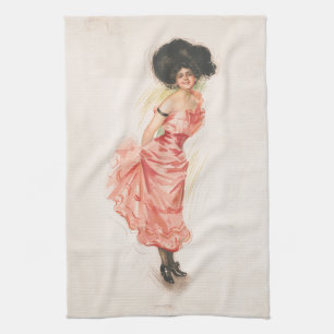 Illustration av Coquette Vintage Kökshandduk