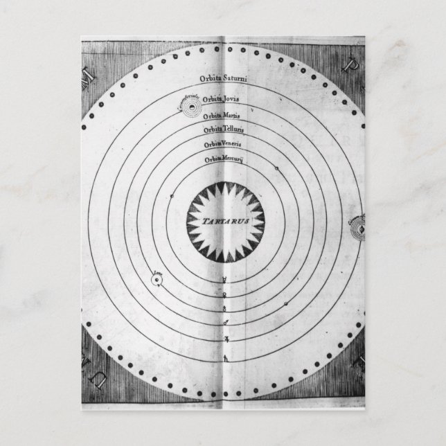 Illustration av Cosmos Vykort (Framsida)