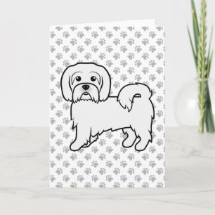 Illustration av Coton de Tulear Cute Tecknad hund Kort