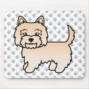 Illustration av Cream Cairn Terrier Hund & Tassar Musmatta