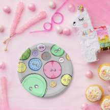 Illustration av Cute Colorful Pastel Button