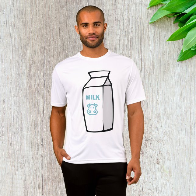 Illustration av Cute Dairy Cow Tecknad Mjölk-karto T Shirt (Skapare uppladdad)