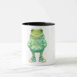 Illustration av cute Frog | Funny Anpassningsbar C Mugg