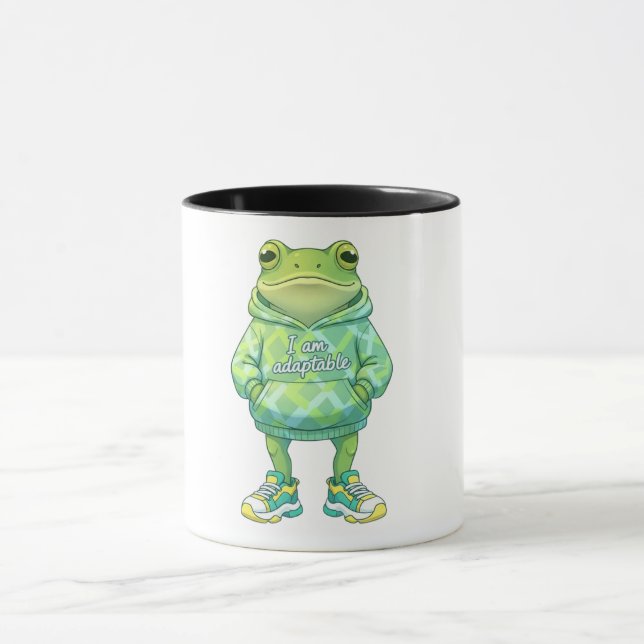 Illustration av cute Frog | Funny Anpassningsbar C Mugg (Center)