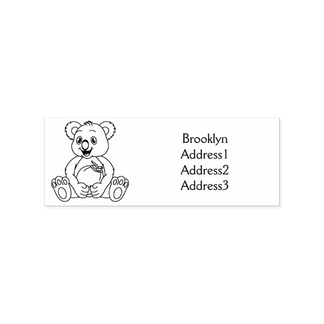 illustration av Cute koala- och kokokokokokokokoko Stämpel (Tryck)
