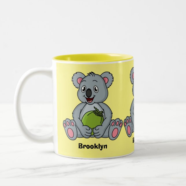 illustration av Cute koala- och kokokokokokokokoko Två-Tonad Mugg (Vänster)
