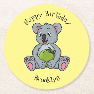 illustration av Cute koala- och kokokokokokokokoko Underlägg Papper Rund