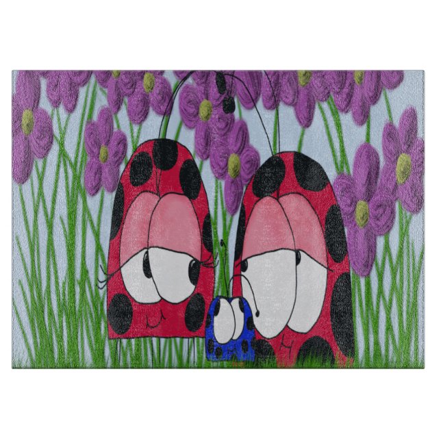 Illustration av Cute Ladybug-familjen (Framsidan)