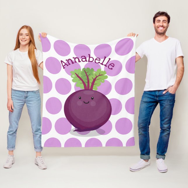 illustration av Cute lycklig lila-tecknaden för so Fleecefilt (På plats)