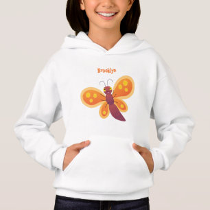 illustration av Cute lycklig orange-tecknaden för T Shirt