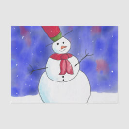 Illustration av Cute Lycklig Snögubbe