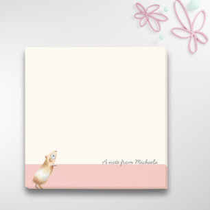 Illustration av Cute Rosa Gult Guinea Gris Post-it Block
