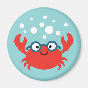 Illustration av Cute Specky Crab Magnet