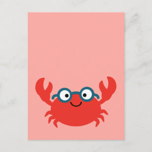 Illustration av Cute Specky Crab Vykort