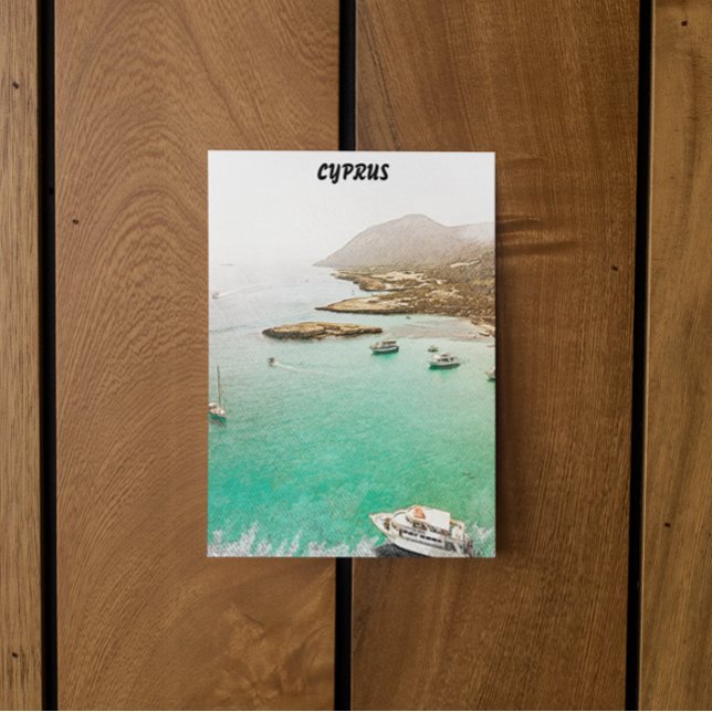Illustration av Cyperns naturreservat Vykort (cyprus coastal view Poster)