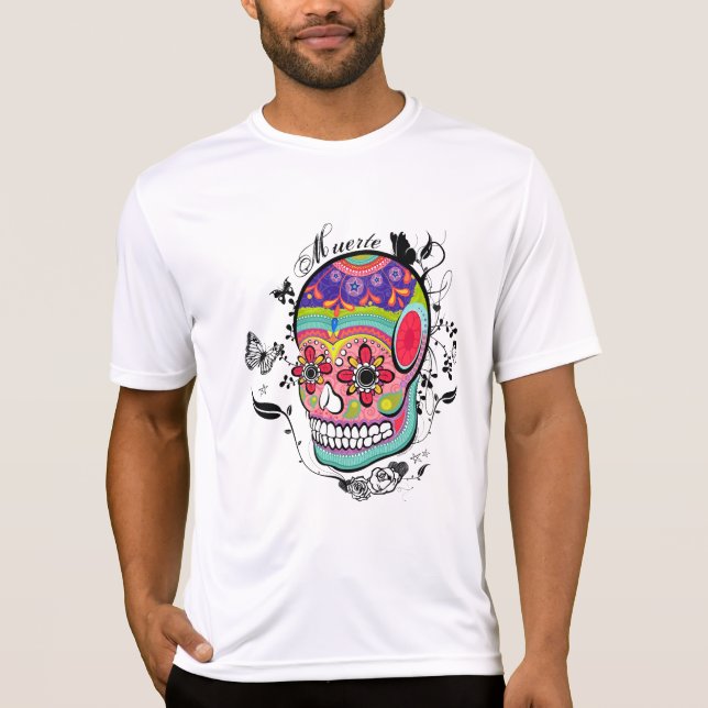 Illustration av Day of the dead med konstnärligt s Tee Shirt (Framsida)