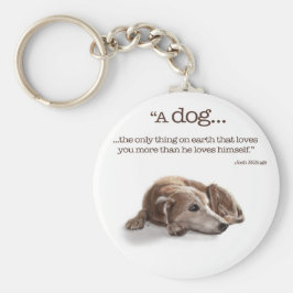 Illustration av Daydreaming-Hund Nyckelring