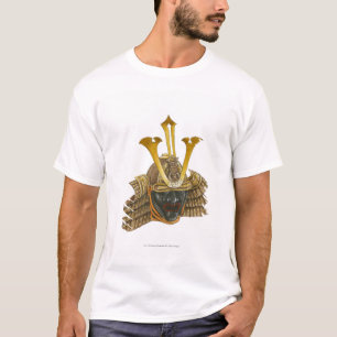 Illustration av den 16th århundradesamuraihjälme t-shirt