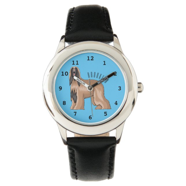 illustration av den afghanska tecknaden för hound  armbandsur (Framsida)