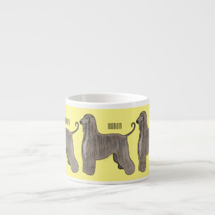 illustration av den afghanska tecknaden för hound espressomugg