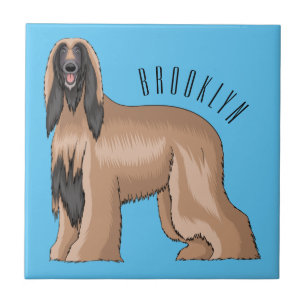 illustration av den afghanska tecknaden för hound  kakelplatta