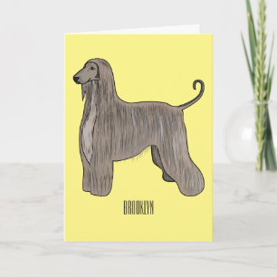illustration av den afghanska tecknaden för hound kort