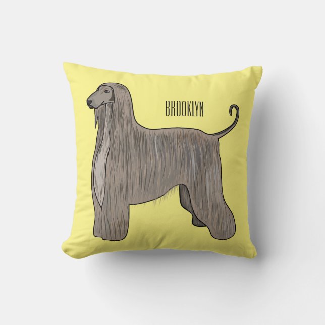 illustration av den afghanska tecknaden för hound  kudde (Framsida)