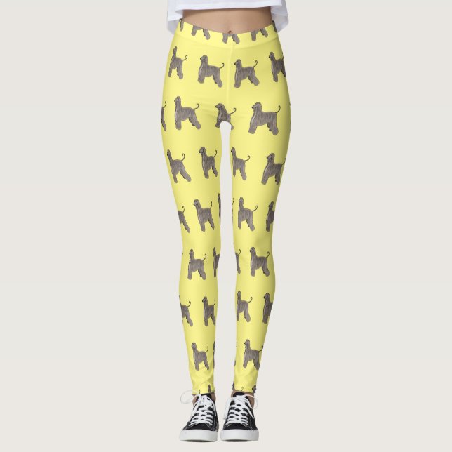 illustration av den afghanska tecknaden för hound  leggings (Framsida)