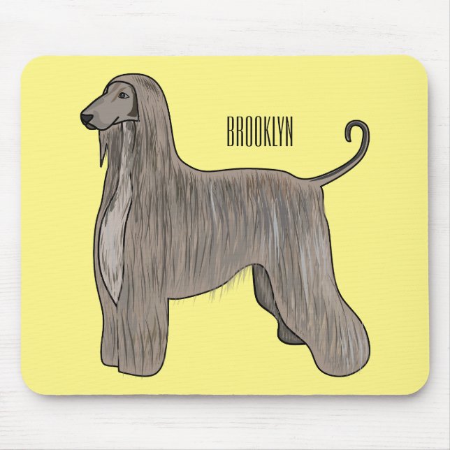 illustration av den afghanska tecknaden för hound  musmatta (Framsidan)